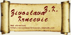 Živoslava Krnčević vizit kartica